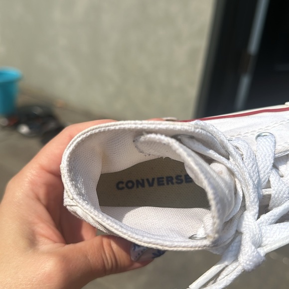 Converse white high top sneakers.8C EUC - Picture 6 of 8